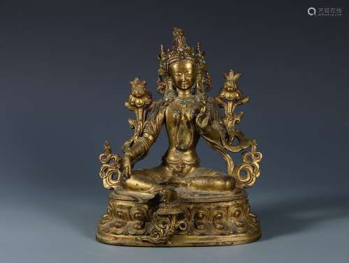A Bronze-gilt Seated Tara