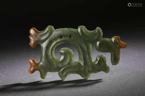 A Carved Jade Ornament Hongshan Culture