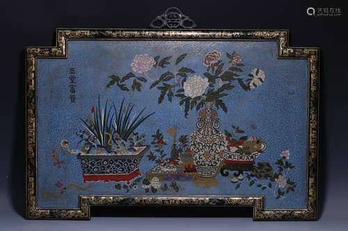 A Cloisonne Enamel Hanging Panel