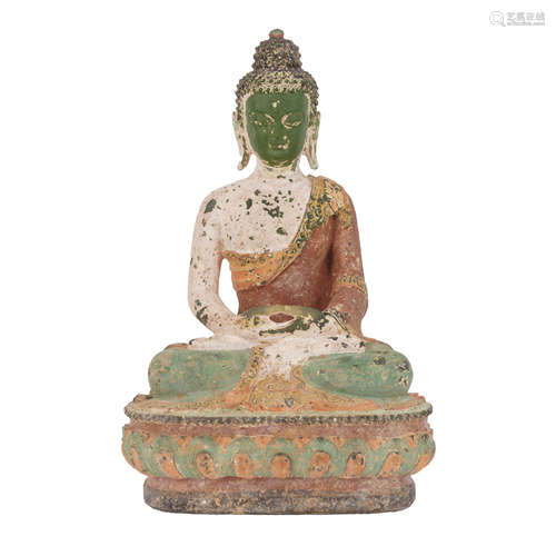 Colorful Glazed Figure of Buddha