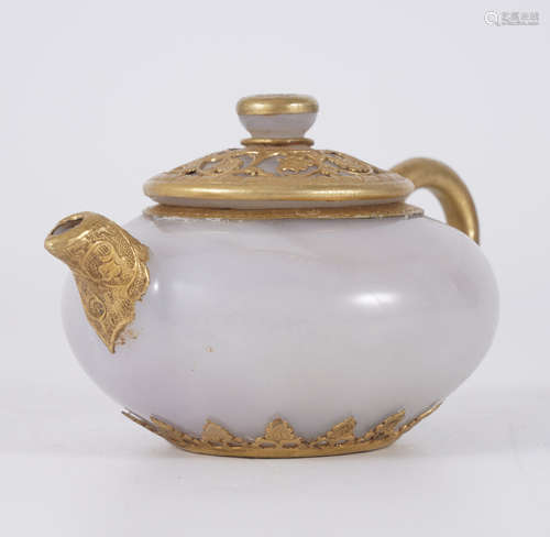 Gilt Agate Teapot