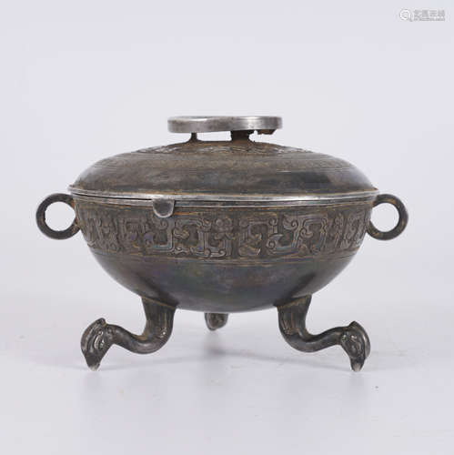 Tripod Silver Jar