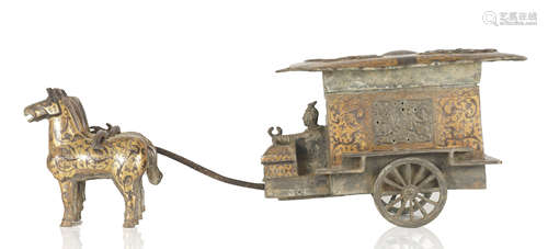 Bronze Gold-Inlaid Carriage