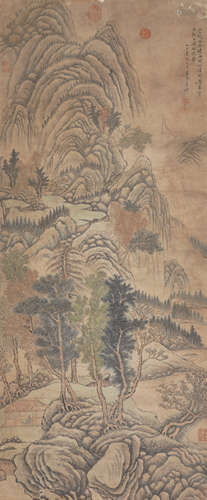 Chinese Landscape Painting by Wang Yuanqi