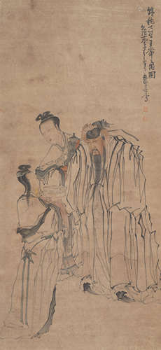 Chinese Figure Painting by Huang Shen