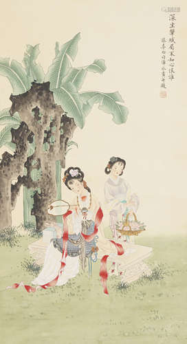 Chinese Figure Painting by Yun Bing