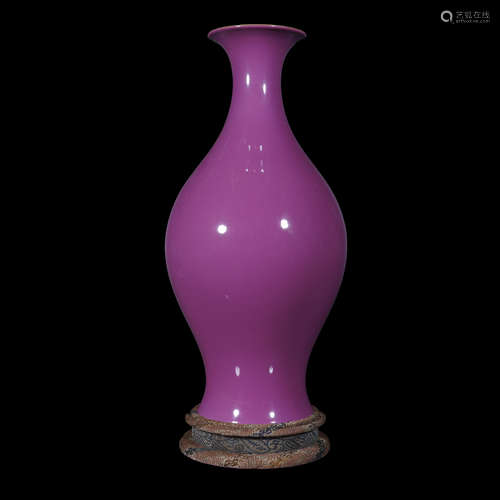 Pink Glazed Olive Vase