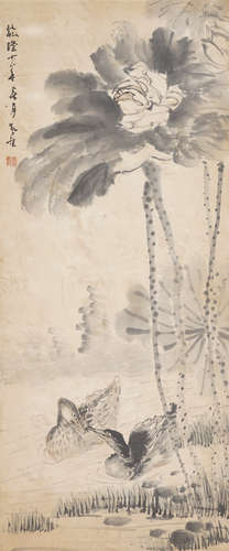 Chinese Bird-and-Flower Painting by Huang Shen