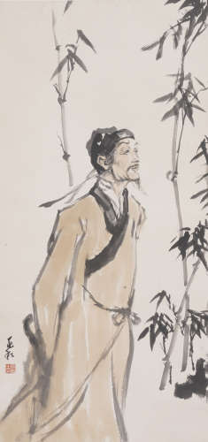 Chinese Figure Painting by Jiang Zhaohe