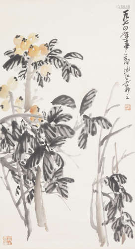 Chinese Flower Painting by Wu Fuzhi