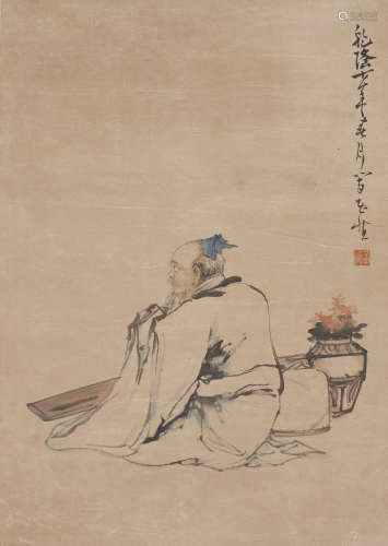 Chinese Figure Painting by Huang Shen