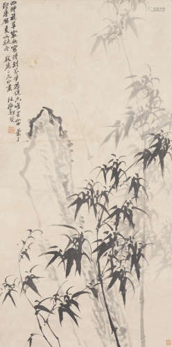 Ink bamboo,by Zheng Xie