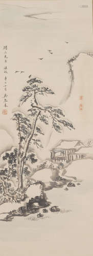 Chinese Landscape Painting by Wu Qinmu