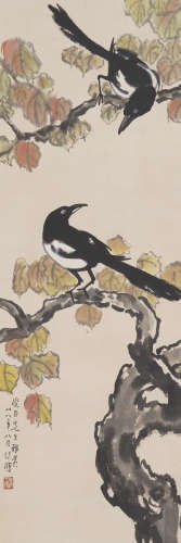 Chinese Bird-and-Flower Painting by Xu Beihong