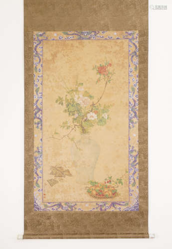 Chinese Flower Painting by Giuseppe Castiglione