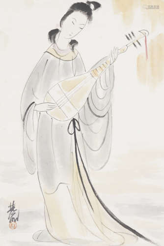 Chinese Figure Painting by Lin Fengmian