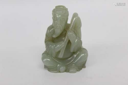 Chinese Jade Carved Figural of Laozi