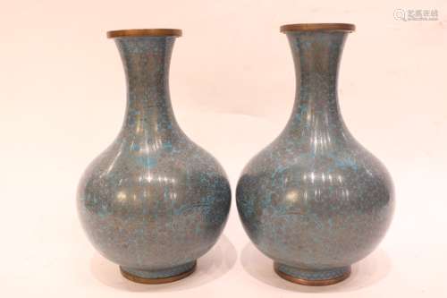 Pair of Chinese Cloisonne Vase