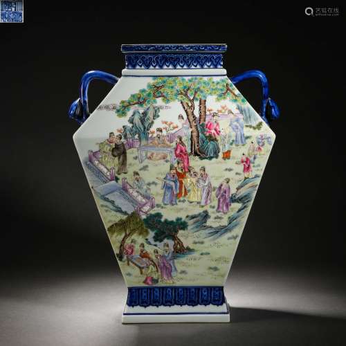 Qing Dynasty pastel figures Zun
