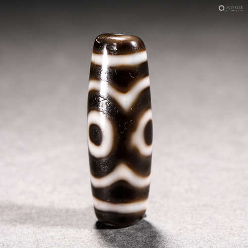 Tang Dynasty three-eyed dzi bead