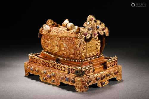 Liao Dynasty gold relic coffin