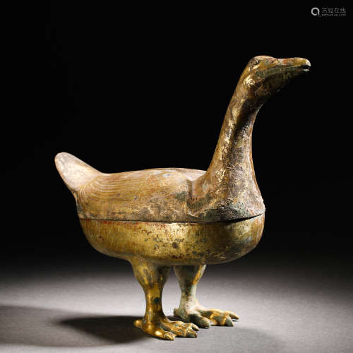 Han Dynasty bronze goose ornament