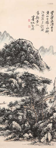 Chinese ink painting, landscape painting by Huang Binhong
