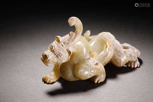 Han Dynasty Hetian jade beast