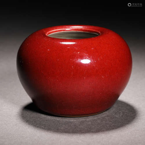 Qing Dynasty wine red washed