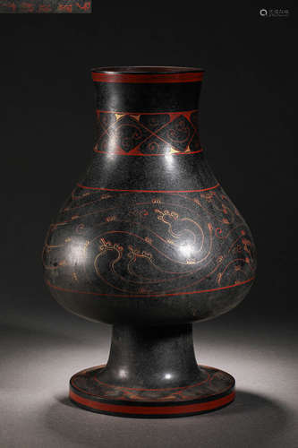 Han Dynasty Lacquerware Animal Bottle