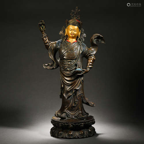 Qing Dynasty Gilt Bronze Master Padmasambhava