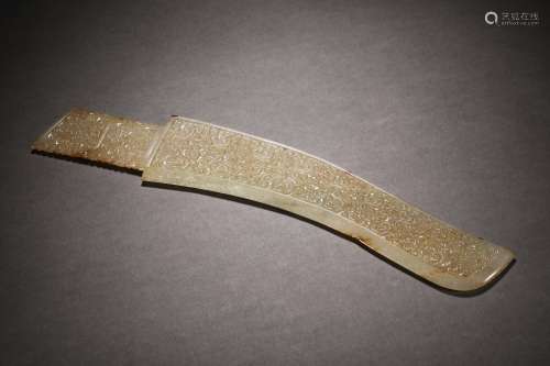 Han Dynasty Hetian Jade Knife