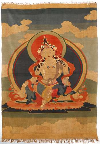 Qing Dynasty Kesi Thangka Three-Headed Six-Armed Avalokitesv...