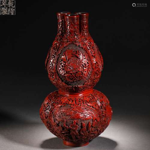 Qing Dynasty tick red gourd bottle
