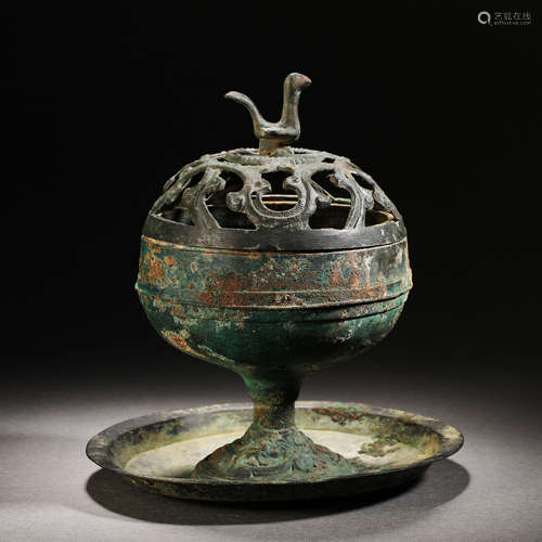 Han Dynasty bronze bird head aromatherapy