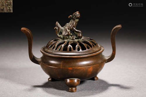 Ming Dynasty bronze animal head aromatherapy