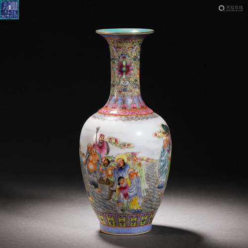 Qing Dynasty pastel group immortal bottle