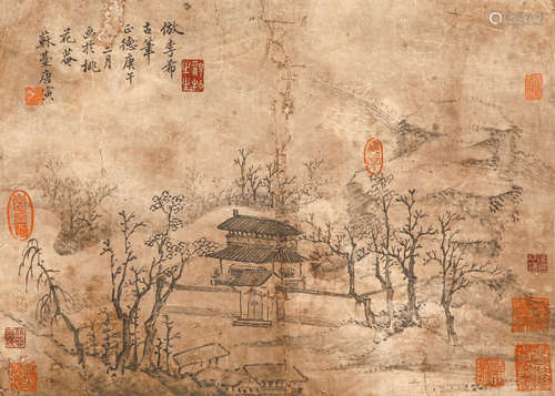 Chinese ink painting, Tang Yin's landscape painting