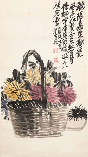 Chinese ink painting, flower painting by Wu Changshuo