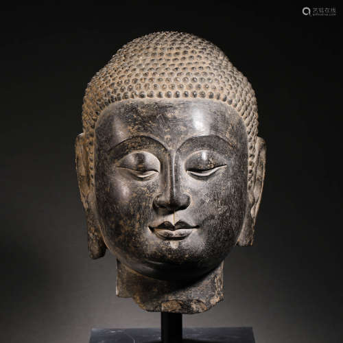 Northern Wei bluestone Buddha head