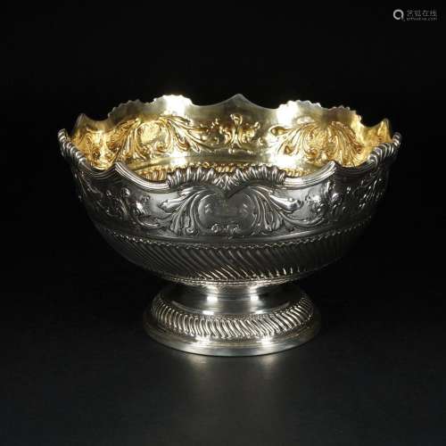 A sterling silver bowl, London, 1751