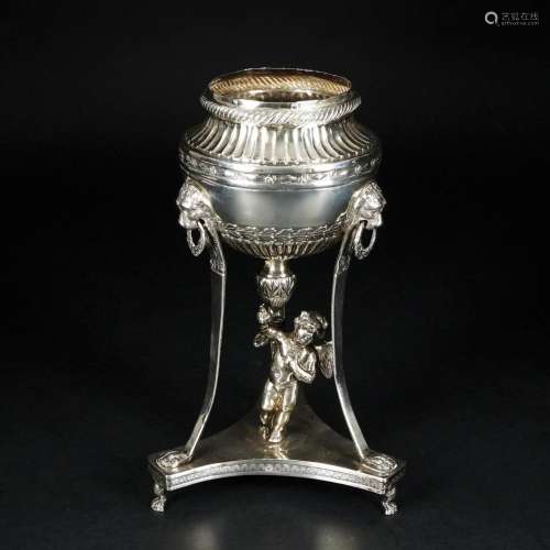 A Neapolitan silver essence burner, 19th century