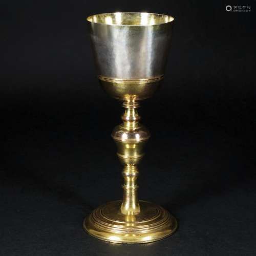 A silver and copper chalice, possibly Rome, 18th century