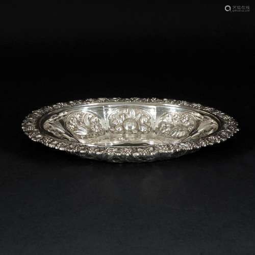 An English sterling silver oval centerpiece, London, 1911