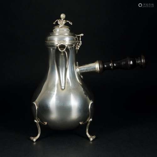 A French silver chocolate pot, Lille, 1784