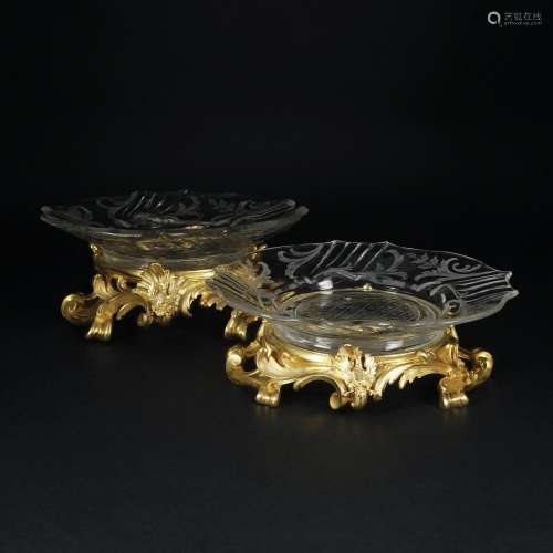 2 French silver gilt stands, Paris, André Aucoc, end of 19th...