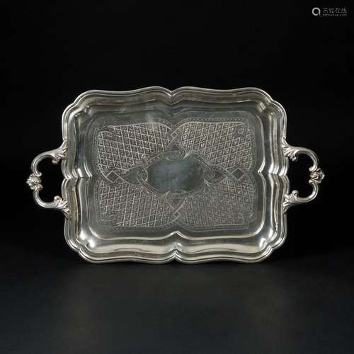 A Russian silver tray, Moscow, 1885, Klimowicz