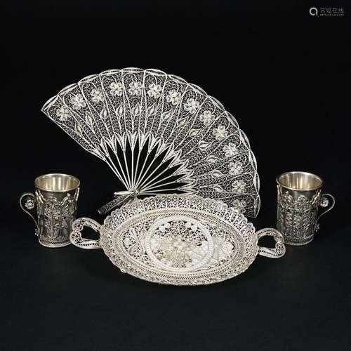 A silver filigree lot