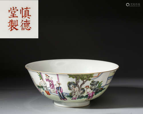 A CHINESE FAMILLE-ROSE BOWL,QING DYNASTY