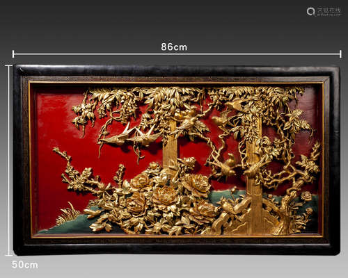 A CHINESE HANGING PANEL,QING DYNASTY